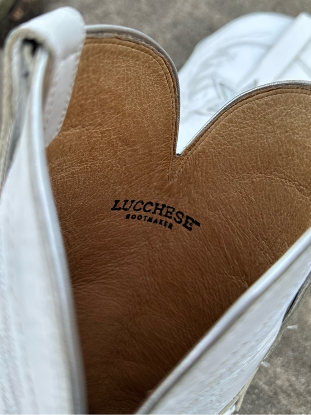 Lucchese Dallas Cowboy Cheerleader Boots 9 White Star Embroidered Football - Picture 5 of 13